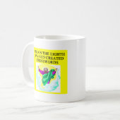 Gott schuf Kreuzworträtsel Kaffeetasse (Vorderseite Links)