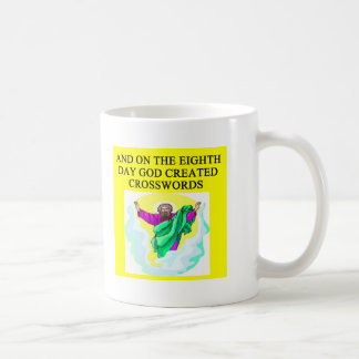 Gott schuf Kreuzworträtsel Kaffeetasse