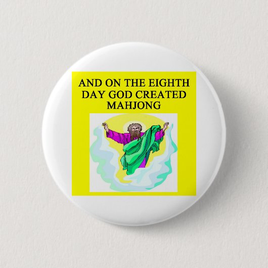 Gott schuf mahjong button (Vorderseite)