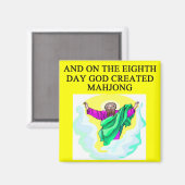 Gott schuf Mahjong Magnet (Vorderseite/Rückseite)