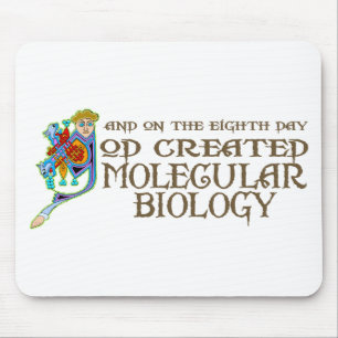 Gott schuf Molekularbiologie Mousepad