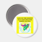 Gott schuf Pferderennen Magnet (Vorderseite/Rückseite)