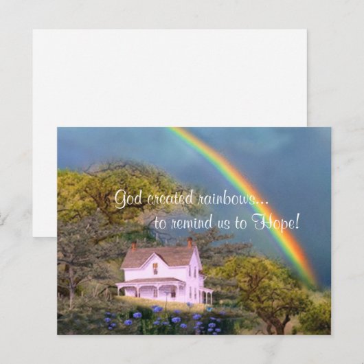 Gott schuf Regenbögen... Postkarte (Vorne/Hinten)