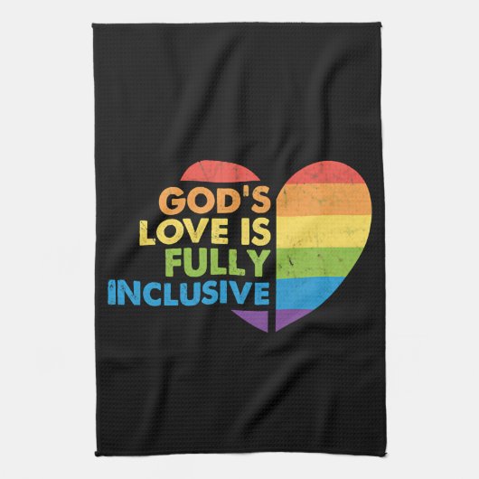Gott Schwul Christlich Lgbt Geschirrtuch (Vertikal)