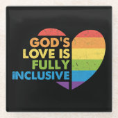 Gott Schwul Christlich Lgbt Glasuntersetzer (Vorderseite)