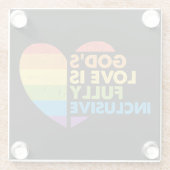 Gott Schwul Christlich Lgbt Glasuntersetzer (Rückseite)