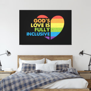 Gott Schwul Christlich Lgbt Leinwanddruck