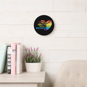 Gott Schwul Christlich Lgbt Runde Wanduhr