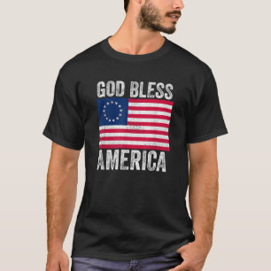 Gott segle America Patriotic Betsy Ross American F T-Shirt