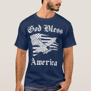Gott segle America Patriotic Eagle American Flag 4 T-Shirt