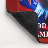 Gott segle Amerika US Flag Bald Eagle Mousepad (Ecke)