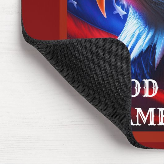 Gott segle Amerika US Flag Bald Eagle Mousepad (Ecke)