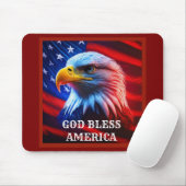 Gott segle Amerika US Flag Bald Eagle Mousepad (Mit Mouse)