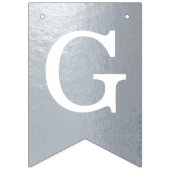 Gott segne 4 Briefe Name Silbertaufenkommunen Wimpelkette (Zweite Fahne)