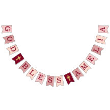 Gott segne 6 Briefe Girl Pink Taufbestätigung