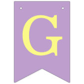 Gott segne 6 Briefe Junge Lila Taufkommune B Wimpelkette (Erste Fahne)