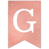 Gott segne 6 Briefe Rose Gold Taufe Kommune Wimpelkette (Erste Fahne)