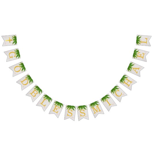 Gott segne 7 Briefe führen Fern-Taufgemeinschaft Wimpelkette (Alle)