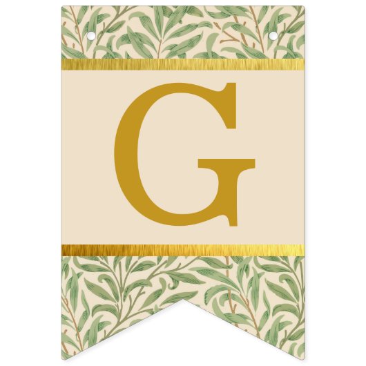 Gott segne 7 Briefe Grün Blätter Taufenkommunen Wimpelkette (Zweite Fahne)