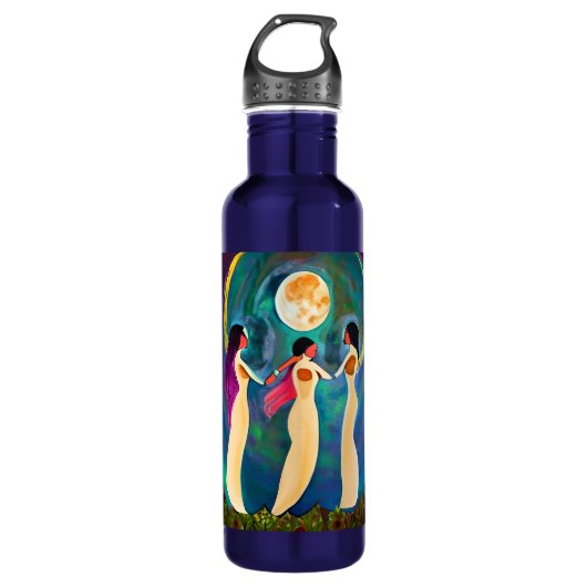 Gott segne alles unter dem Mond Edelstahlflasche (Vorderseite)