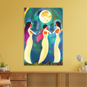 Gott segne alles unter dem Mond Leinwanddruck (Insitu (Wohnzimmer))