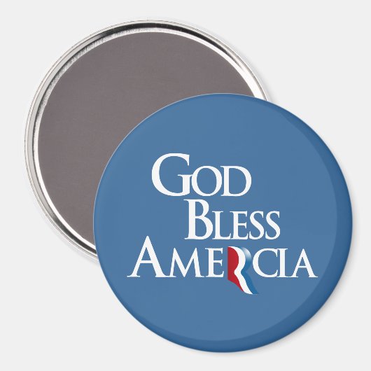 Gott segne Amercia.png Magnet (Vorderseite/Rückseite)