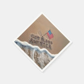 Gott segne America Beach Sign Serviette (Ecke)