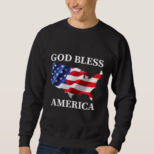 Gott segne America Holiday Patriotic Sweatshirt (Vorderseite)