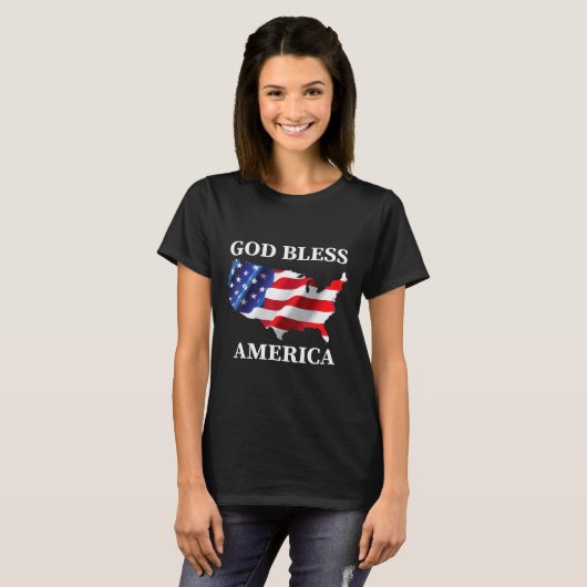 Gott segne America Holiday Patriotic T-Shirt (Vorne ganz)