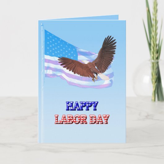 Gott segne America Labour Day Card Karte (Vorderseite)