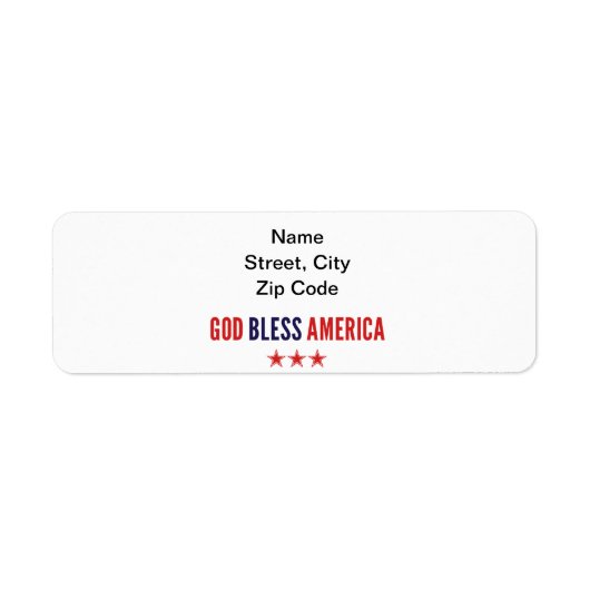 Gott segne Amerika (Vorne)