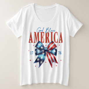 Gott segne Amerika 1776 Große Größe T-Shirt