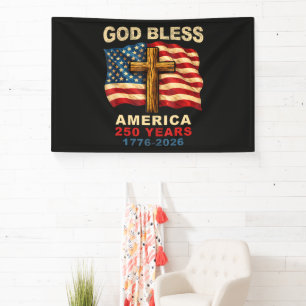 Gott segne Amerika 250 Jahre 1776-2026 Banner