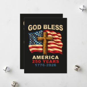 Gott segne Amerika 250 Jahre 1776-2026 Feiertagskarte