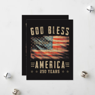 Gott segne Amerika 250 Jahre 1776-2026 Feiertagskarte