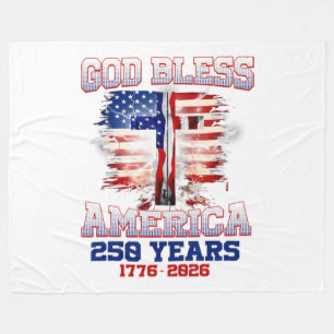 Gott segne Amerika 250 Jahre 1776 2026 Fleecedecke