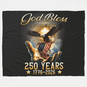 Gott segne Amerika 250 Jahre 1776-2026 Fleecedecke