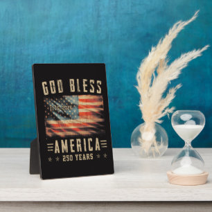 Gott segne Amerika 250 Jahre 1776-2026 Fotoplatte