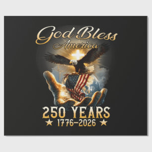 Gott segne Amerika 250 Jahre 1776-2026 Geschenkpapier