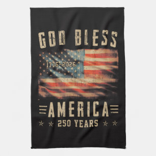 Gott segne Amerika 250 Jahre 1776-2026 Geschirrtuch