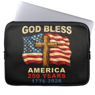Gott segne Amerika 250 Jahre 1776-2026 Laptopschutzhülle