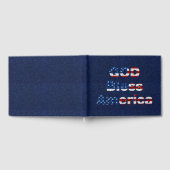 Gott segne Amerika 4. Juli Glitzer Gästebuch (Voll)