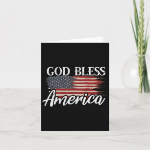 Gott segne Amerika 4. Juli Patriotische USA Karte