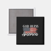 Gott segne Amerika 4. Juli Patriotische USA Magnet (Vorderseite/Rückseite)