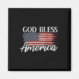 Gott segne Amerika 4. Juli Patriotische USA Magnet