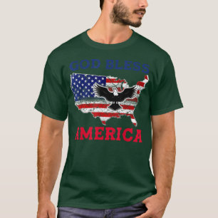 Gott segne Amerika 4. Juli Patriotische USA Männer T-Shirt