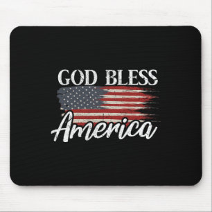 Gott segne Amerika 4. Juli Patriotisches USA Mousepad