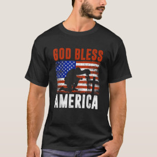 Gott segne Amerika 4. Juli USA Flag Patriotic C T-Shirt