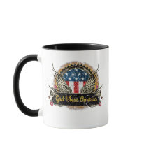 Gott segne Amerika Adler-Flaggenabzeichen
