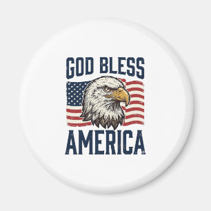 Gott segne Amerika Adler Patriotisches Vektor-Desi Magnet